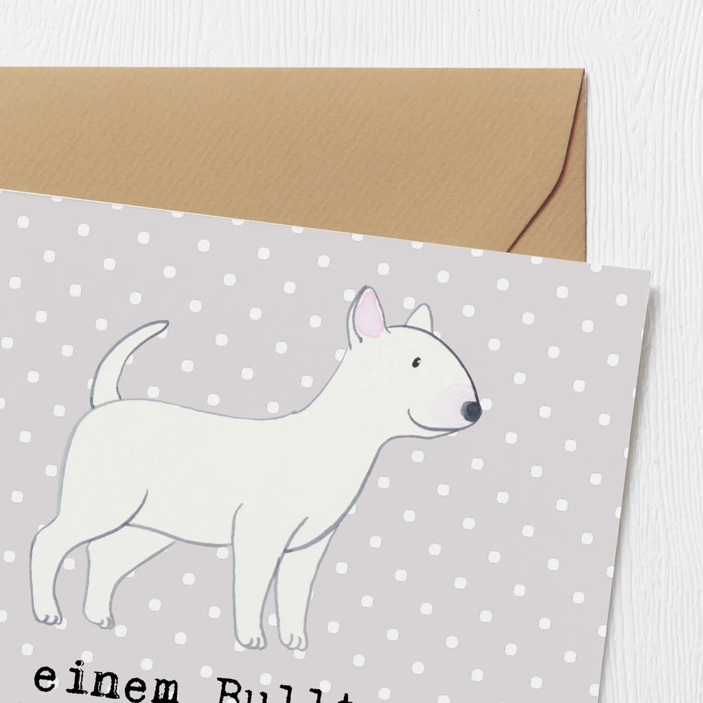 Deluxe Karte Bullterrier Begleiter Einladungskarte, Karte, Klappkarte, Geburtstagskarte, Glückwunschkarte, Hochzeitskarte, Grußkarte, Hochwertige Klappkarte, Hochwertige Grußkarte, Hund, Hunderasse, Rassehund, Hundebesitzer, Geschenk, Tierfreund, Schenken, Welpe