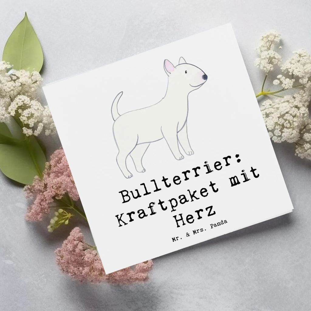 Deluxe Card Bullterrier: Kraftpaket mit Herz Einladungskarte, Glückwunschkarte, Hochzeitskarte, Geburtstagskarte, Grußkarte, Hochwertige Klappkarte, Karte, Hochwertige Grußkarte, Klappkarte, Hund, Hunderasse, Rassehund, Hundebesitzer, Geschenk, Tierfreund, Schenken, Welpe