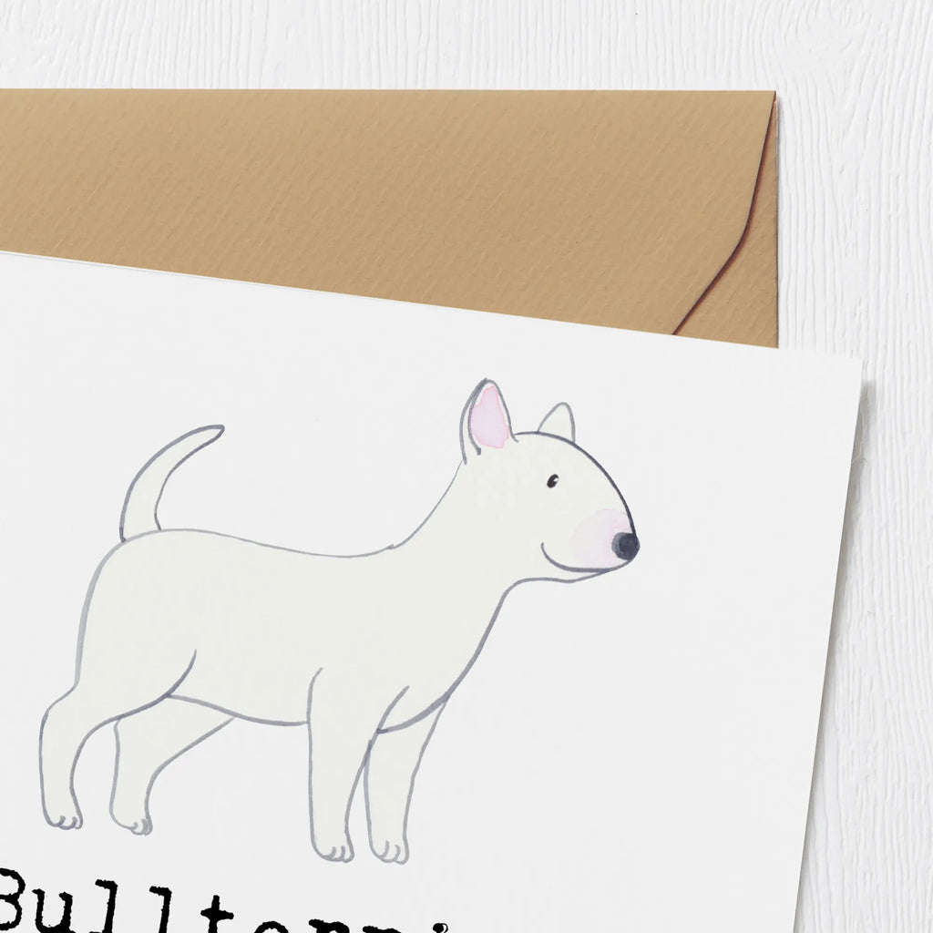 Deluxe Card Bullterrier: Kraftpaket mit Herz Einladungskarte, Glückwunschkarte, Hochzeitskarte, Geburtstagskarte, Grußkarte, Hochwertige Klappkarte, Karte, Hochwertige Grußkarte, Klappkarte, Hund, Hunderasse, Rassehund, Hundebesitzer, Geschenk, Tierfreund, Schenken, Welpe