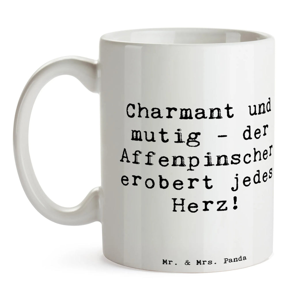 Mug Saying Charmant und mutig - der Affenpinscher erobert jedes Herz! Tasse mit Zitaten, Geschenktasse, Teetasse, Bürotasse, Tasse, Tasse mit Motiven, Porzellantasse, Keramiktasse, Kaffeetasse, Hund, Hunderasse, Rassehund, Hundebesitzer, Geschenk, Tierfreund, Schenken, Welpe