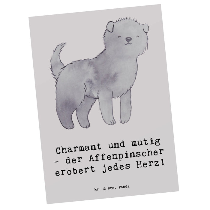 Postkarte Affenpinscher Charmeur