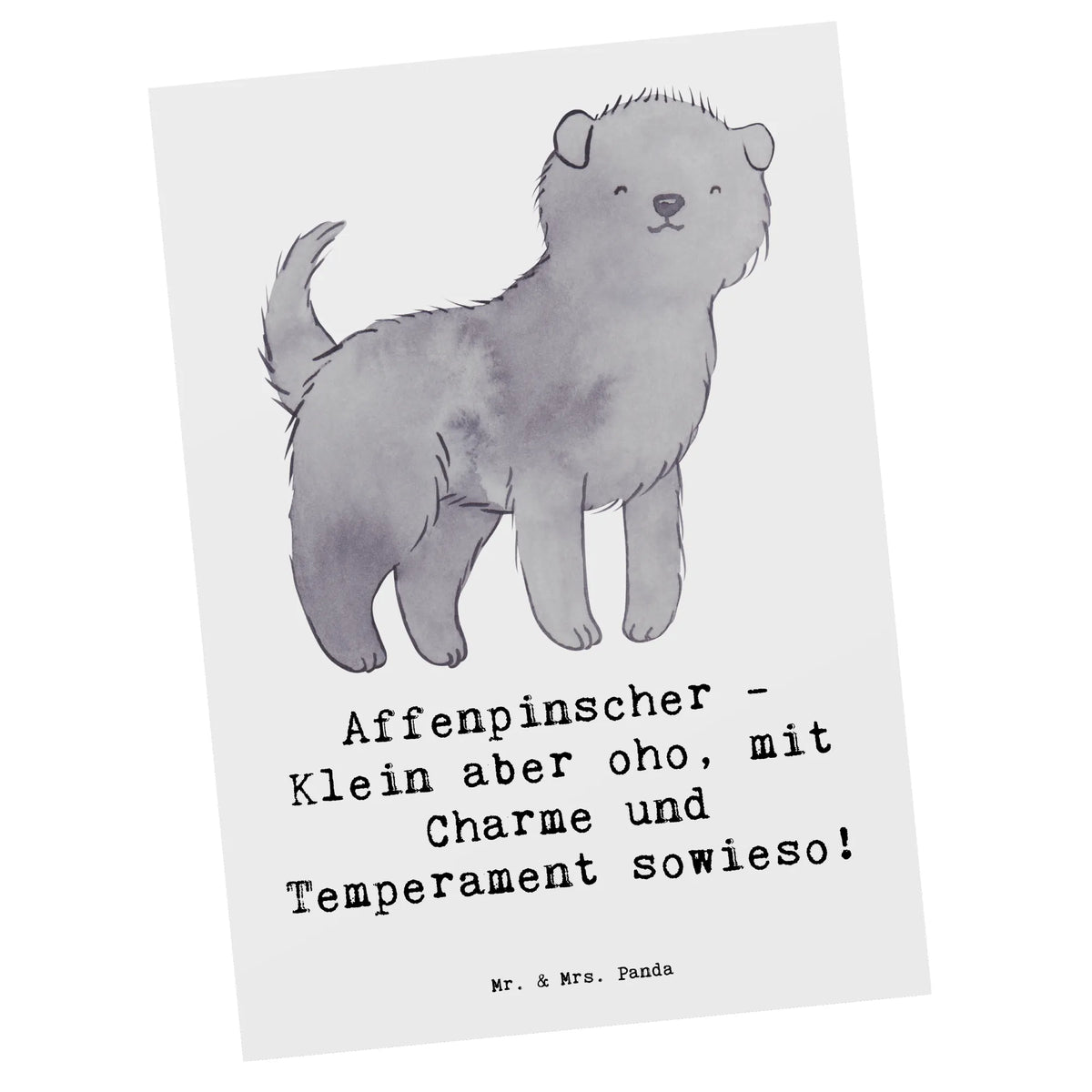 Postcard Affenpinscher - Klein aber oho, mit Charme und Temperament sowieso! gift, animal lover, giving, dog breed, purebred dog, dog owner, puppy