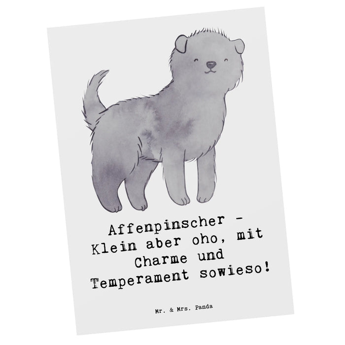 Postcard Affenpinscher - Klein aber oho, mit Charme und Temperament sowieso!
