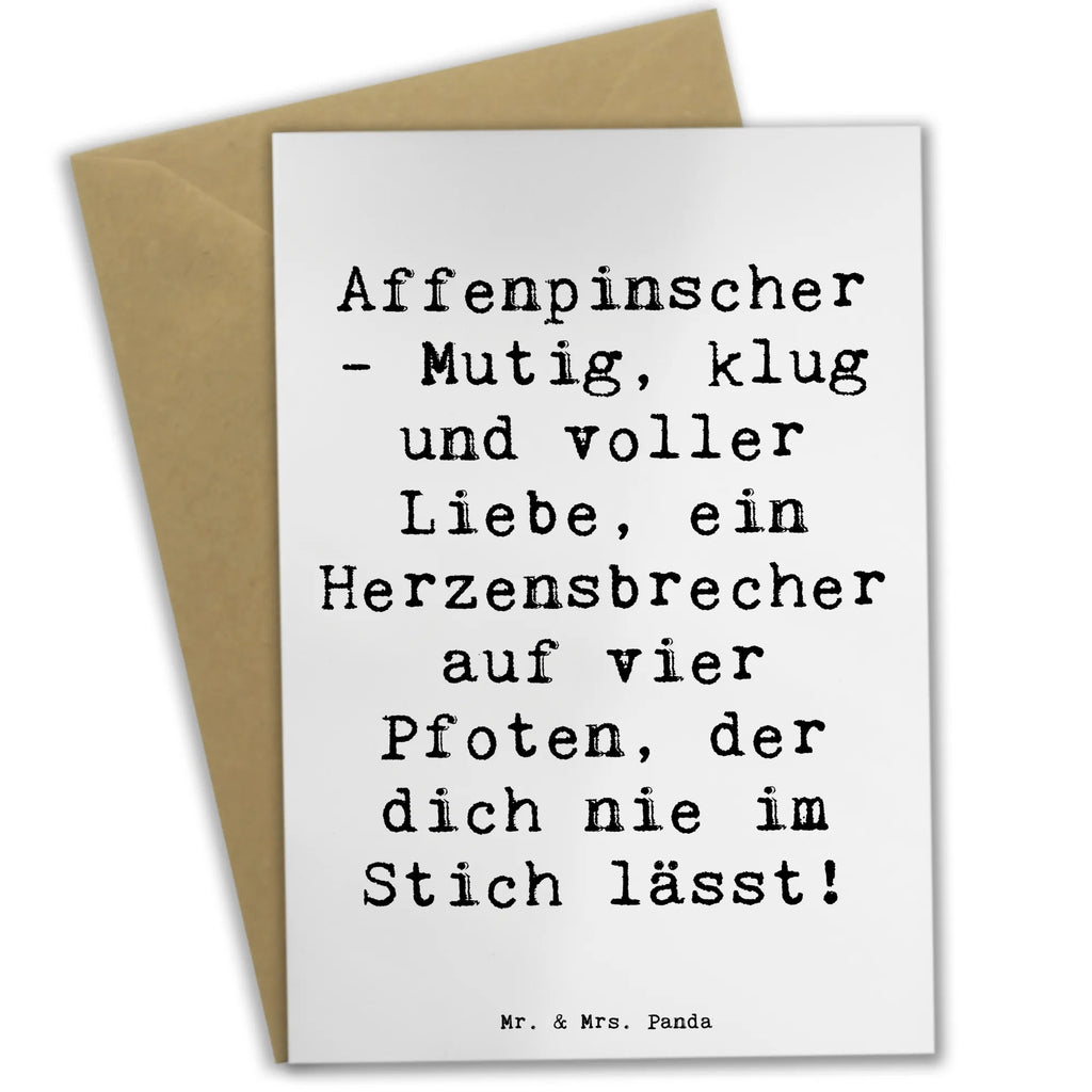 Greetings card Saying Affenpinscher - Mutig, klug und voller Liebe, ein Herzensbrecher auf vier Pfoten, der dich nie im Stich lässt! Hochzeitskarte, Ansichtskarten, Klappkarte, Einladungskarte, Geburtstagskarte, Glückwunschkarte, Karte, Grußkarte, Hund, Hunderasse, Rassehund, Hundebesitzer, Geschenk, Tierfreund, Schenken, Welpe