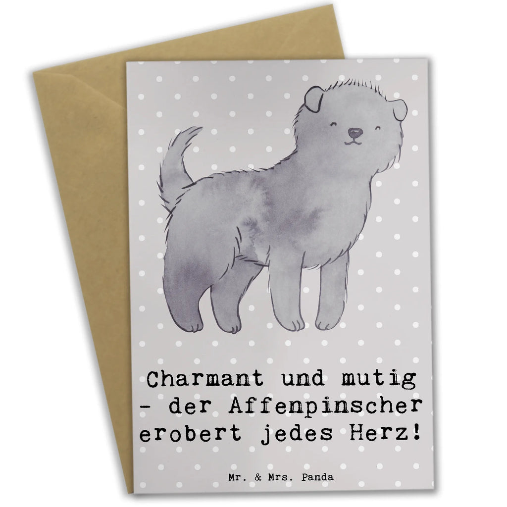 Greetings card Charmant und mutig - der Affenpinscher erobert jedes Herz! Karte, Grußkarte, Klappkarte, Einladungskarte, Glückwunschkarte, Ansichtskarten, Hochzeitskarte, Geburtstagskarte, Hund, Hunderasse, Rassehund, Hundebesitzer, Geschenk, Tierfreund, Schenken, Welpe