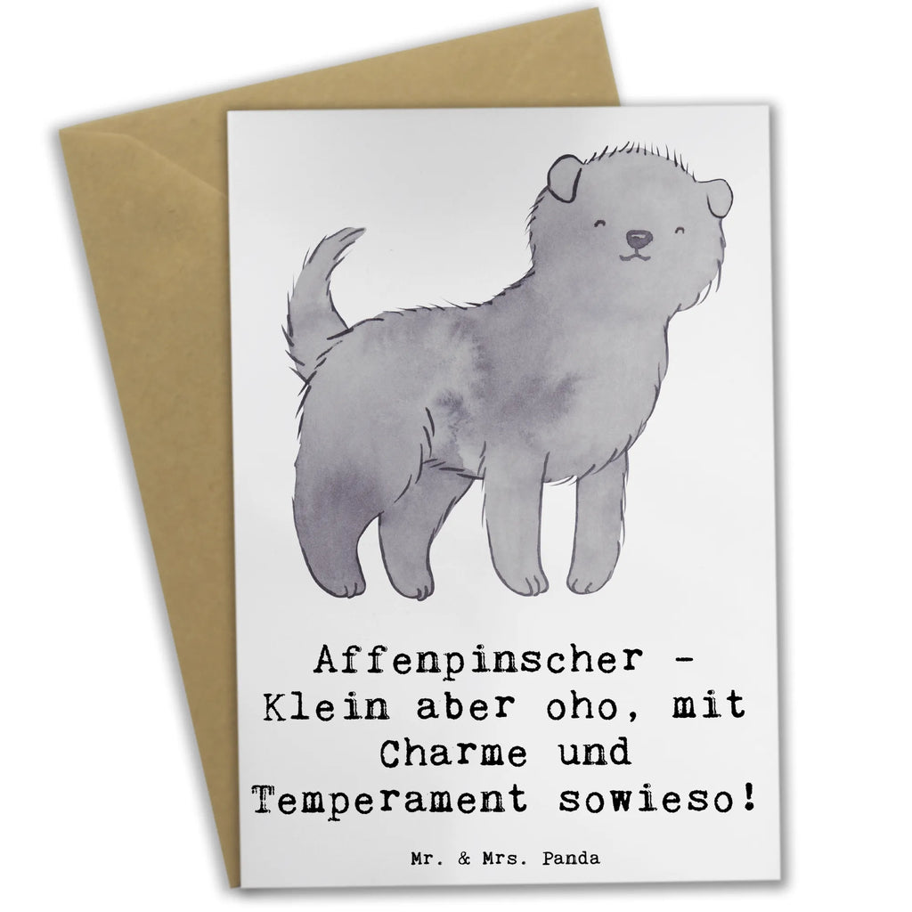 Greetings card Affenpinscher - Klein aber oho, mit Charme und Temperament sowieso! Ansichtskarten, Karte, Hochzeitskarte, Einladungskarte, Klappkarte, Glückwunschkarte, Grußkarte, Geburtstagskarte, Hund, Hunderasse, Rassehund, Hundebesitzer, Geschenk, Tierfreund, Schenken, Welpe