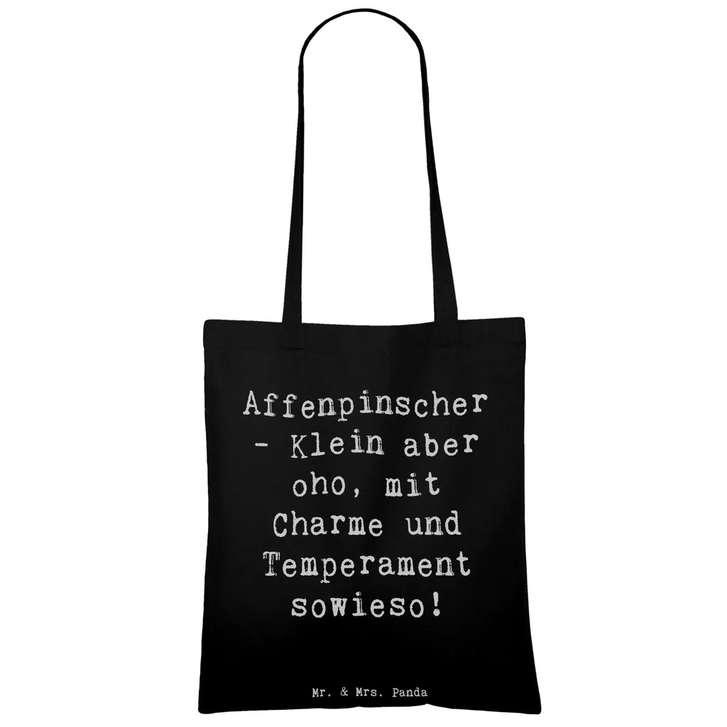 Tote bag Saying Affenpinscher - Klein aber oho, mit Charme und Temperament sowieso! Umhängetasche, Einkaufstasche, Tasche, Einkaufstüte, Strandtasche, Schultertasche, Stofftasche, Laptoptasche, Badetasche, Beuteltasche, Tragetasche, Shopper, Jutetasche, Stoffbeutel, Beutel, Jutebeutel, Hund, Hunderasse, Rassehund, Hundebesitzer, Geschenk, Tierfreund, Schenken, Welpe