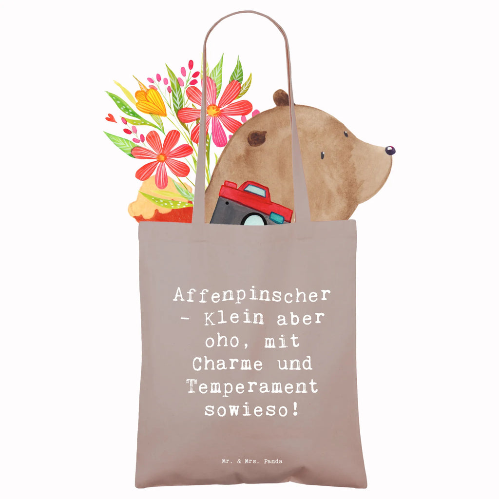 Tote bag Saying Affenpinscher - Klein aber oho, mit Charme und Temperament sowieso! Umhängetasche, Einkaufstasche, Tasche, Einkaufstüte, Strandtasche, Schultertasche, Stofftasche, Laptoptasche, Badetasche, Beuteltasche, Tragetasche, Shopper, Jutetasche, Stoffbeutel, Beutel, Jutebeutel, Hund, Hunderasse, Rassehund, Hundebesitzer, Geschenk, Tierfreund, Schenken, Welpe