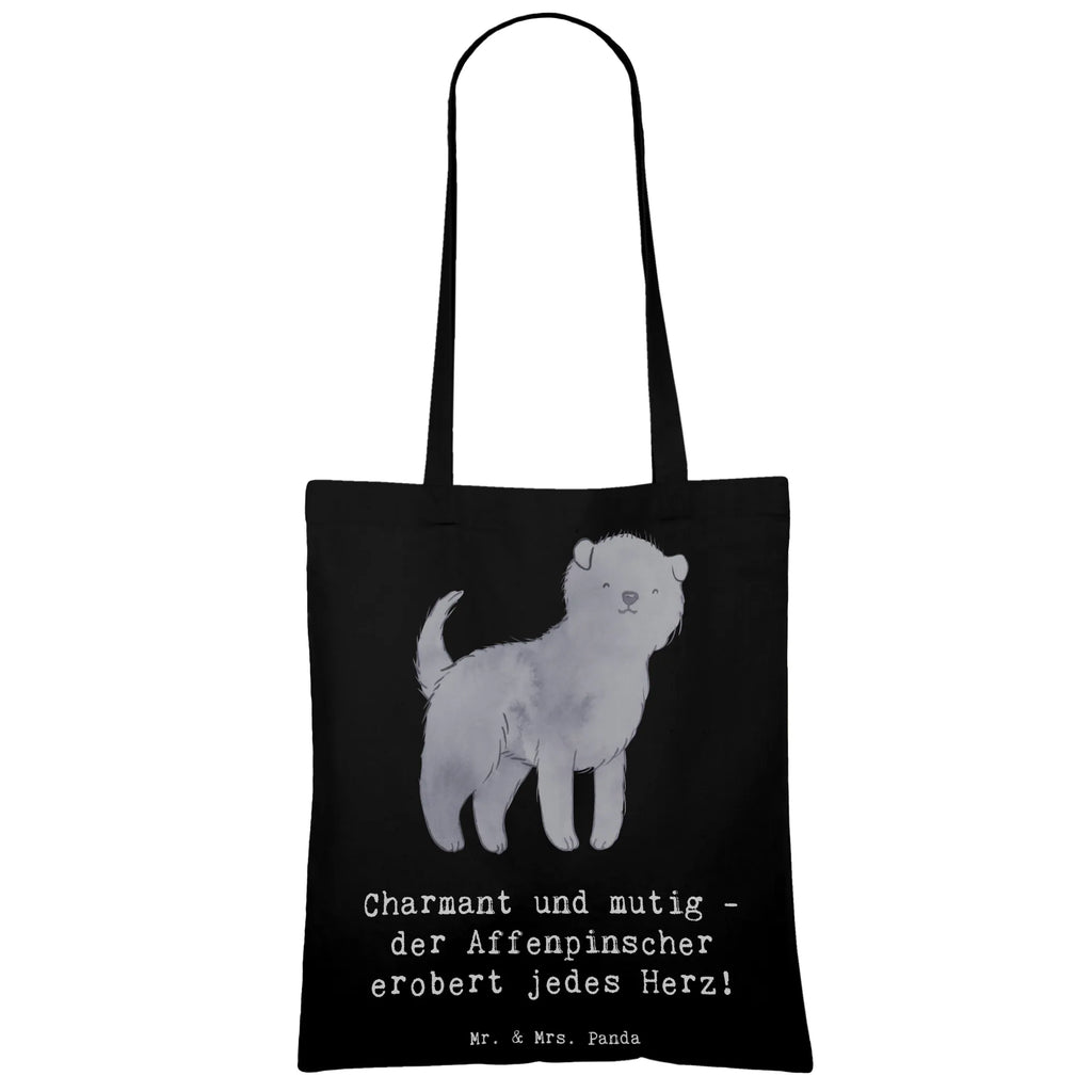Tote bag Charmant und mutig - der Affenpinscher erobert jedes Herz! Schultertasche, Laptoptasche, Einkaufstasche, Beuteltasche, Strandtasche, Beutel, Einkaufstüte, Stoffbeutel, Tasche, Umhängetasche, Tragetasche, Jutebeutel, Badetasche, Shopper, Stofftasche, Jutetasche, Hund, Hunderasse, Rassehund, Hundebesitzer, Geschenk, Tierfreund, Schenken, Welpe