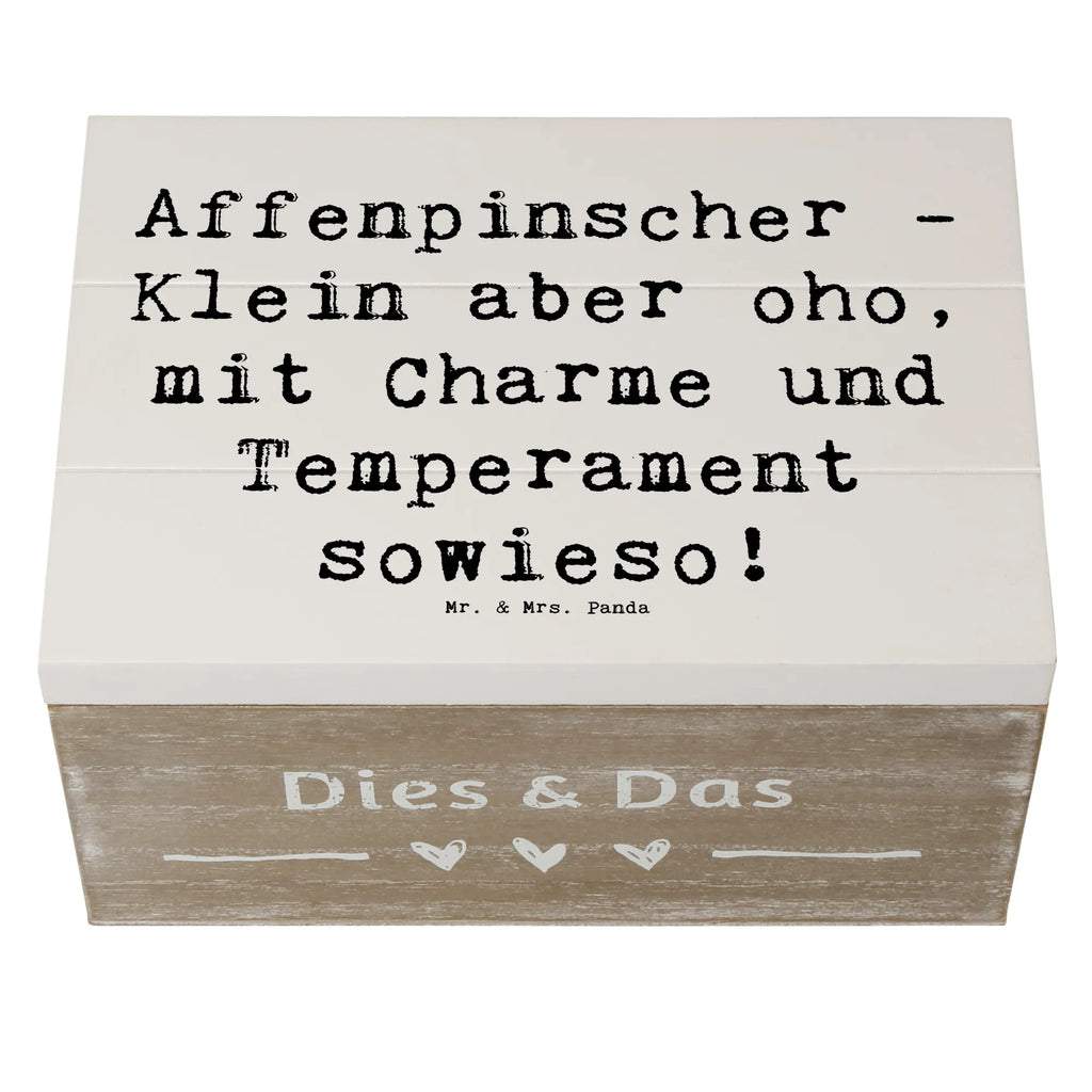 Holzkiste Spruch Affenpinscher Charme Kiste, Dekokiste, Schatzkiste, Aufbewahrungsbox, Truhe, Holzkiste, Erinnerungskiste, Erinnerungsbox, XXL, Geschenkbox, Schatulle, Geschenkdose, Hund, Hunderasse, Rassehund, Hundebesitzer, Geschenk, Tierfreund, Schenken, Welpe