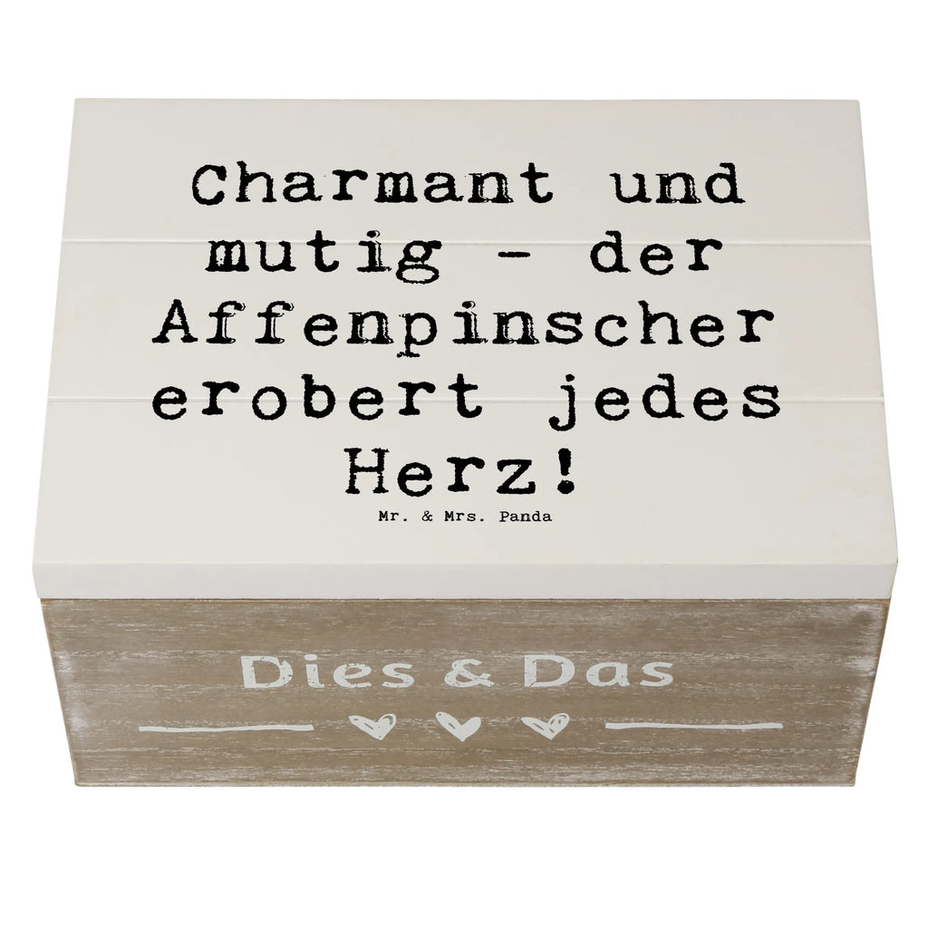 Holzkiste Spruch Affenpinscher Charmeur Schatulle, XXL, Aufbewahrungsbox, Schatzkiste, Truhe, Erinnerungsbox, Geschenkdose, Erinnerungskiste, Kiste, Holzkiste, Dekokiste, Geschenkbox, Hund, Hunderasse, Rassehund, Hundebesitzer, Geschenk, Tierfreund, Schenken, Welpe