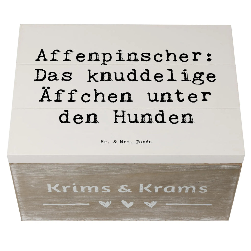 Holzkiste Spruch Affenpinscher Äffchen Kiste, Schatzkiste, Geschenkdose, Erinnerungsbox, Holzkiste, XXL, Erinnerungskiste, Dekokiste, Schatulle, Geschenkbox, Aufbewahrungsbox, Truhe, Hund, Hunderasse, Rassehund, Hundebesitzer, Geschenk, Tierfreund, Schenken, Welpe