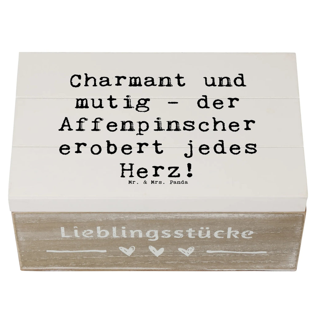 Holzkiste Spruch Affenpinscher Charmeur Schatulle, XXL, Aufbewahrungsbox, Schatzkiste, Truhe, Erinnerungsbox, Geschenkdose, Erinnerungskiste, Kiste, Holzkiste, Dekokiste, Geschenkbox, Hund, Hunderasse, Rassehund, Hundebesitzer, Geschenk, Tierfreund, Schenken, Welpe
