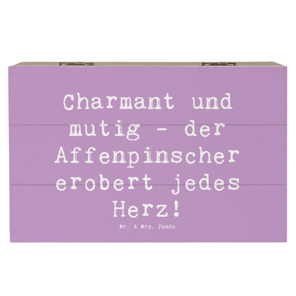Holzkiste Spruch Affenpinscher Charmeur Schatulle, XXL, Aufbewahrungsbox, Schatzkiste, Truhe, Erinnerungsbox, Geschenkdose, Erinnerungskiste, Kiste, Holzkiste, Dekokiste, Geschenkbox, Hund, Hunderasse, Rassehund, Hundebesitzer, Geschenk, Tierfreund, Schenken, Welpe