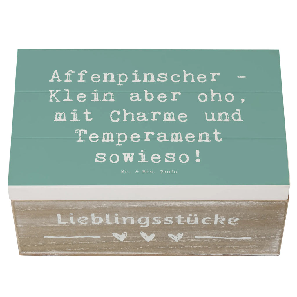 Holzkiste Spruch Affenpinscher Charme Kiste, Dekokiste, Schatzkiste, Aufbewahrungsbox, Truhe, Holzkiste, Erinnerungskiste, Erinnerungsbox, XXL, Geschenkbox, Schatulle, Geschenkdose, Hund, Hunderasse, Rassehund, Hundebesitzer, Geschenk, Tierfreund, Schenken, Welpe