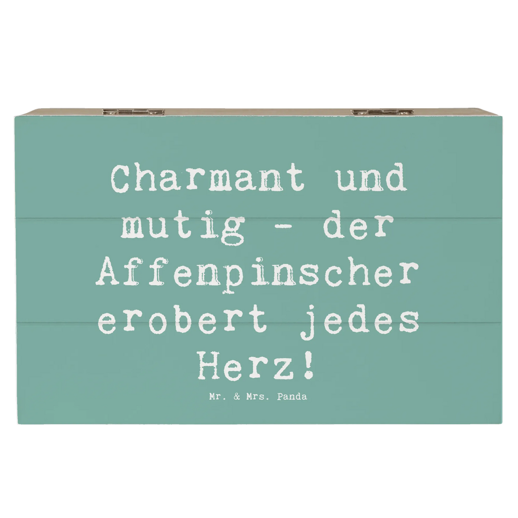 Holzkiste Spruch Affenpinscher Charmeur Schatulle, XXL, Aufbewahrungsbox, Schatzkiste, Truhe, Erinnerungsbox, Geschenkdose, Erinnerungskiste, Kiste, Holzkiste, Dekokiste, Geschenkbox, Hund, Hunderasse, Rassehund, Hundebesitzer, Geschenk, Tierfreund, Schenken, Welpe