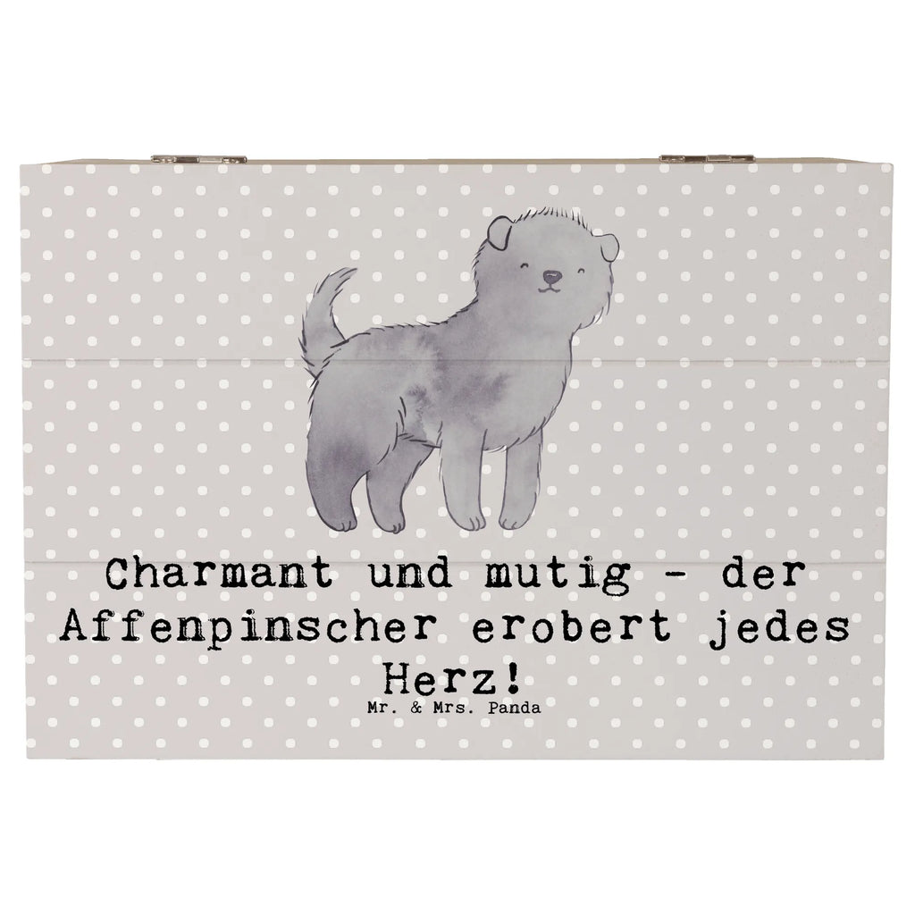 Wooden chest Charmant und mutig - der Affenpinscher erobert jedes Herz! Schatzkiste, Geschenkdose, Erinnerungsbox, Geschenkbox, Dekokiste, Kiste, XXL, Holzkiste, Truhe, Aufbewahrungsbox, Erinnerungskiste, Schatulle, Hund, Hunderasse, Rassehund, Hundebesitzer, Geschenk, Tierfreund, Schenken, Welpe