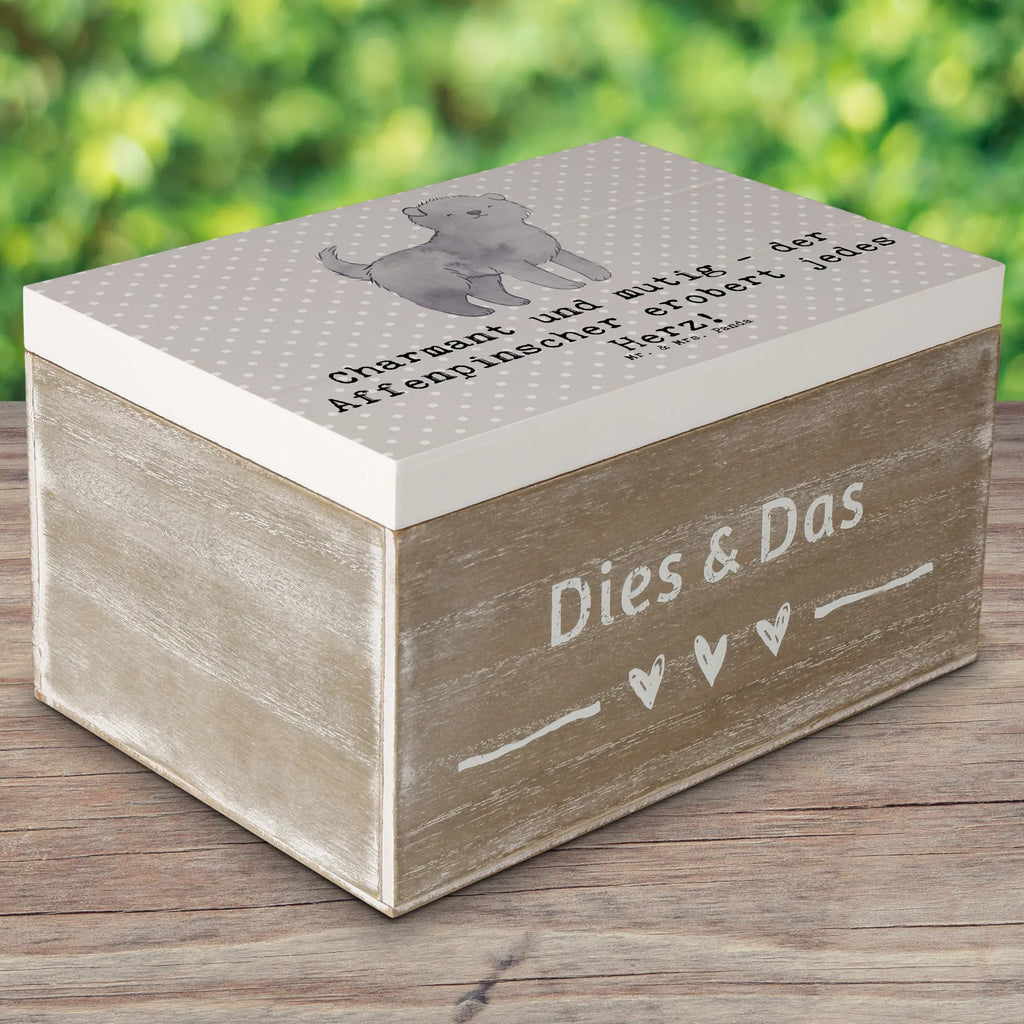 Wooden chest Charmant und mutig - der Affenpinscher erobert jedes Herz! Schatzkiste, Geschenkdose, Erinnerungsbox, Geschenkbox, Dekokiste, Kiste, XXL, Holzkiste, Truhe, Aufbewahrungsbox, Erinnerungskiste, Schatulle, Hund, Hunderasse, Rassehund, Hundebesitzer, Geschenk, Tierfreund, Schenken, Welpe