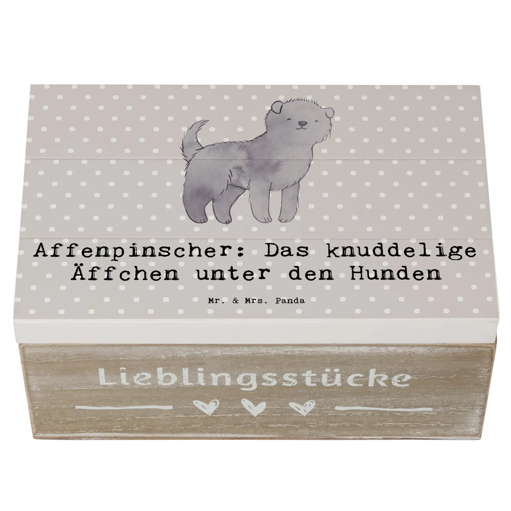 Holzkiste Affenpinscher Äffchen Truhe, Geschenkdose, Kiste, Schatzkiste, Erinnerungsbox, Schatulle, Holzkiste, XXL, Erinnerungskiste, Geschenkbox, Dekokiste, Aufbewahrungsbox, Hund, Hunderasse, Rassehund, Hundebesitzer, Geschenk, Tierfreund, Schenken, Welpe