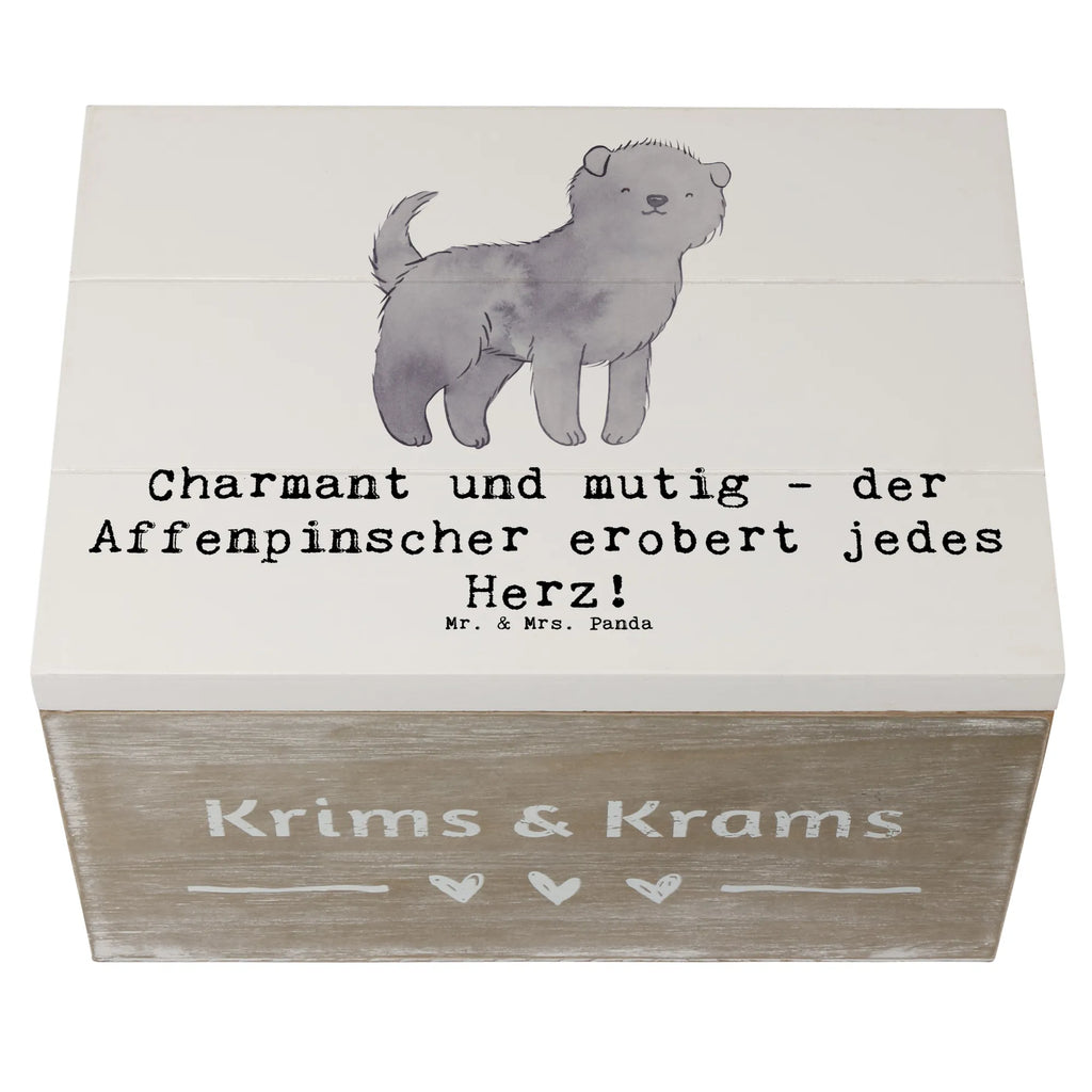 Wooden chest Charmant und mutig - der Affenpinscher erobert jedes Herz! Schatzkiste, Geschenkdose, Erinnerungsbox, Geschenkbox, Dekokiste, Kiste, XXL, Holzkiste, Truhe, Aufbewahrungsbox, Erinnerungskiste, Schatulle, Hund, Hunderasse, Rassehund, Hundebesitzer, Geschenk, Tierfreund, Schenken, Welpe