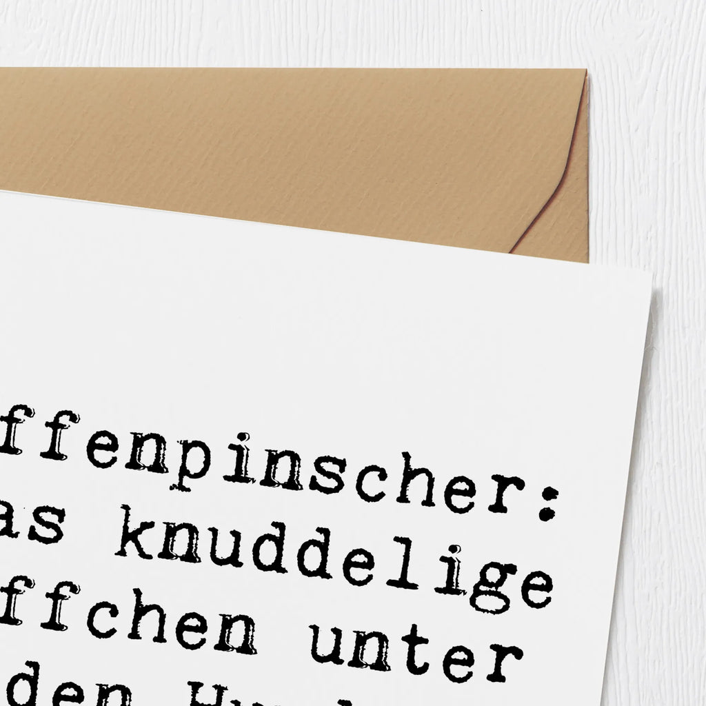 Deluxe Karte Spruch Affenpinscher Äffchen Karte, Hochwertige Grußkarte, Einladungskarte, Geburtstagskarte, Hochzeitskarte, Hochwertige Klappkarte, Klappkarte, Grußkarte, Glückwunschkarte, Hund, Hunderasse, Rassehund, Hundebesitzer, Geschenk, Tierfreund, Schenken, Welpe