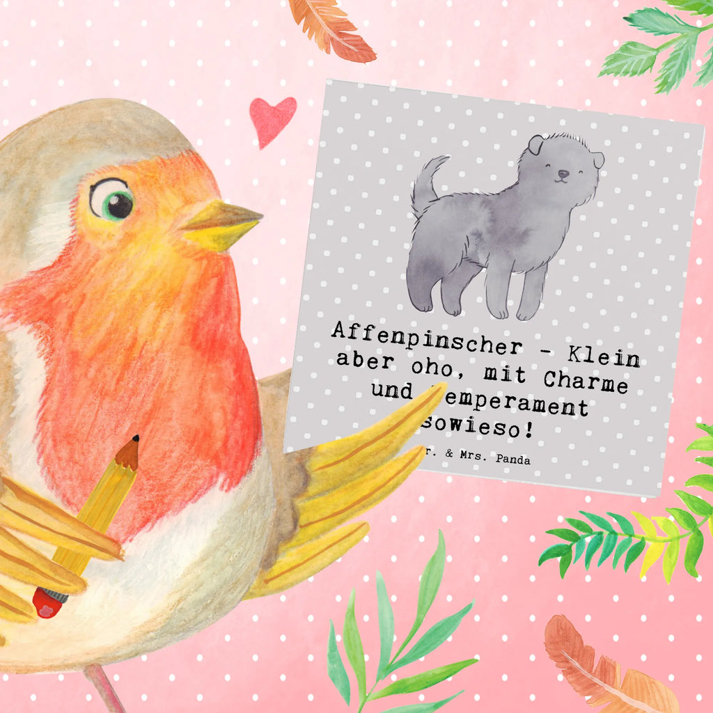 Deluxe Karte Affenpinscher Charme Geburtstagskarte, Hochwertige Klappkarte, Klappkarte, Hochzeitskarte, Hochwertige Grußkarte, Karte, Einladungskarte, Glückwunschkarte, Grußkarte, Hund, Hunderasse, Rassehund, Hundebesitzer, Geschenk, Tierfreund, Schenken, Welpe