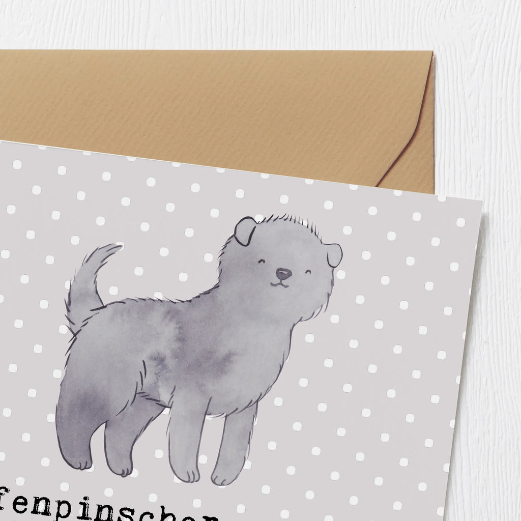 Deluxe Karte Affenpinscher Charme Geburtstagskarte, Hochwertige Klappkarte, Klappkarte, Hochzeitskarte, Hochwertige Grußkarte, Karte, Einladungskarte, Glückwunschkarte, Grußkarte, Hund, Hunderasse, Rassehund, Hundebesitzer, Geschenk, Tierfreund, Schenken, Welpe