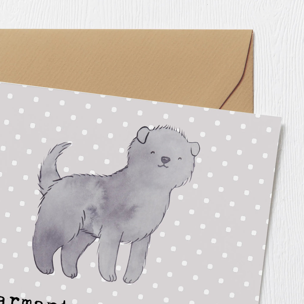 Deluxe Card Charmant und mutig - der Affenpinscher erobert jedes Herz! Glückwunschkarte, Grußkarte, Hochwertige Klappkarte, Hochzeitskarte, Hochwertige Grußkarte, Karte, Geburtstagskarte, Einladungskarte, Klappkarte, Hund, Hunderasse, Rassehund, Hundebesitzer, Geschenk, Tierfreund, Schenken, Welpe