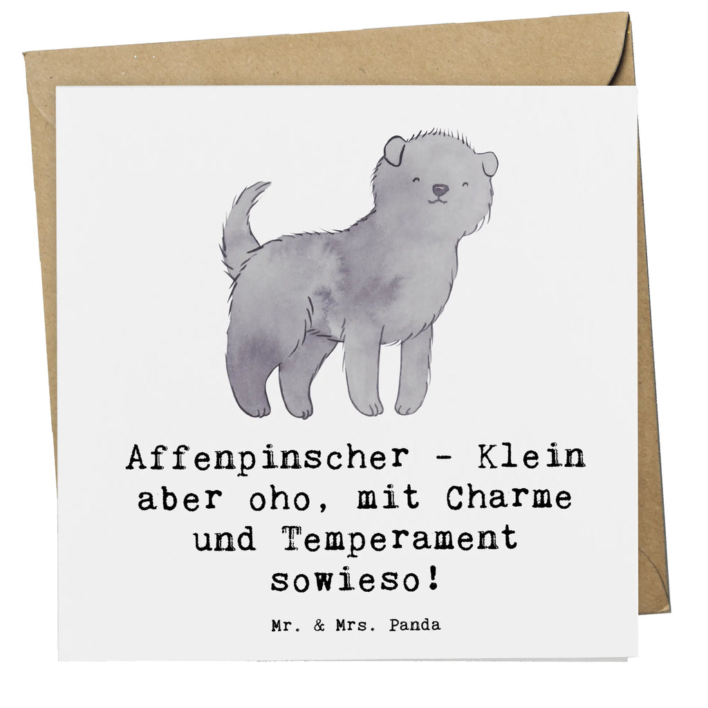 Deluxe Karte Affenpinscher Charme Geburtstagskarte, Hochwertige Klappkarte, Klappkarte, Hochzeitskarte, Hochwertige Grußkarte, Karte, Einladungskarte, Glückwunschkarte, Grußkarte, Hund, Hunderasse, Rassehund, Hundebesitzer, Geschenk, Tierfreund, Schenken, Welpe