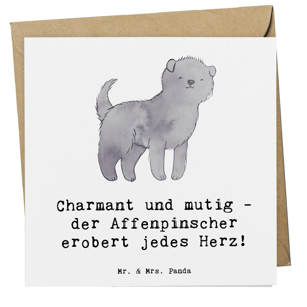 Deluxe Card Charmant und mutig - der Affenpinscher erobert jedes Herz! Glückwunschkarte, Grußkarte, Hochwertige Klappkarte, Hochzeitskarte, Hochwertige Grußkarte, Karte, Geburtstagskarte, Einladungskarte, Klappkarte, Hund, Hunderasse, Rassehund, Hundebesitzer, Geschenk, Tierfreund, Schenken, Welpe