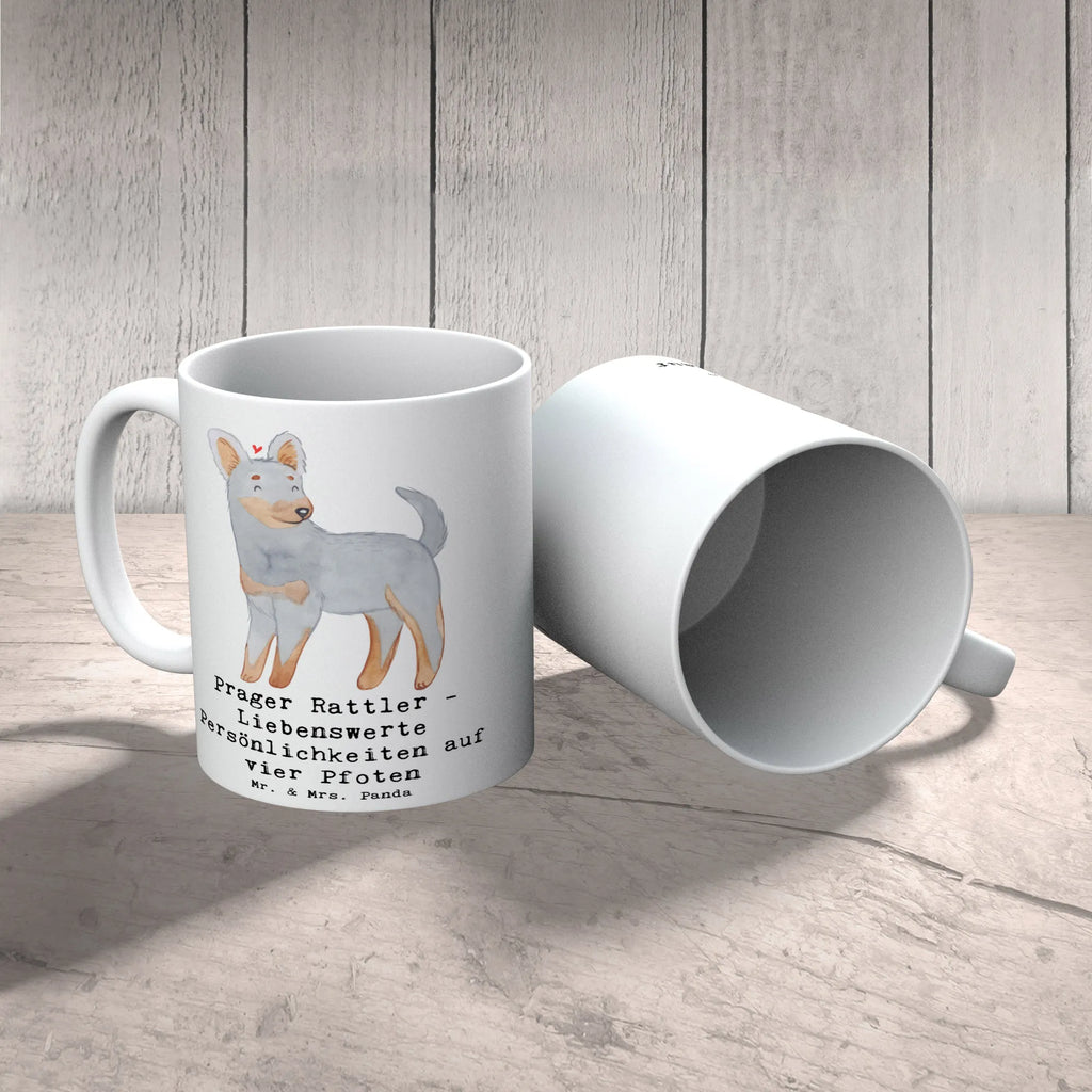 Tasse Prager Rattler Porzellantasse, Geschenktasse, Tasse, Tasse mit Motiven, Tasse mit Zitaten, Kaffeetasse, Keramiktasse, Bürotasse, Teetasse, Hund, Hunderasse, Rassehund, Hundebesitzer, Geschenk, Tierfreund, Schenken, Welpe