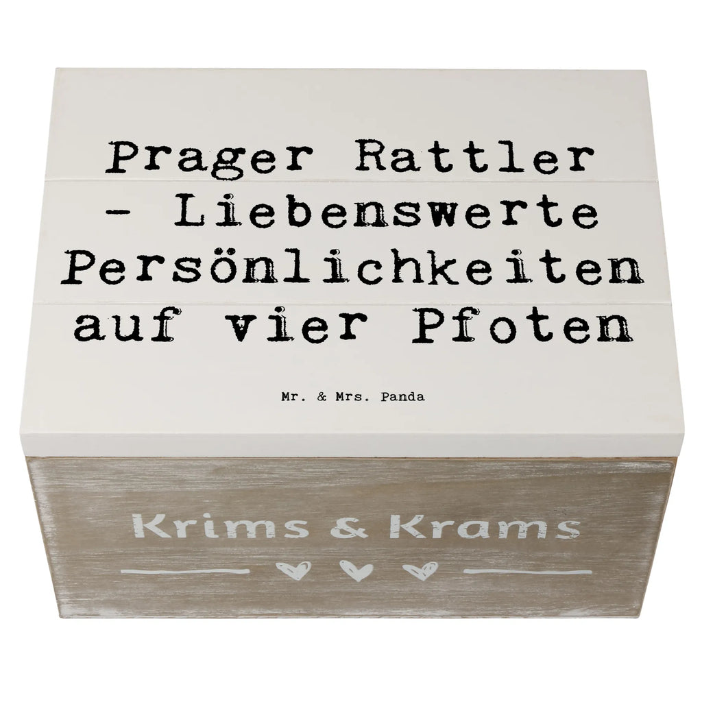 Wooden chest Saying Prager Rattler - Liebenswerte Persönlichkeiten auf vier Pfoten Schatzkiste, XXL, Kiste, Erinnerungsbox, Schatulle, Dekokiste, Erinnerungskiste, Geschenkbox, Aufbewahrungsbox, Holzkiste, Geschenkdose, Truhe, Hund, Hunderasse, Rassehund, Hundebesitzer, Geschenk, Tierfreund, Schenken, Welpe