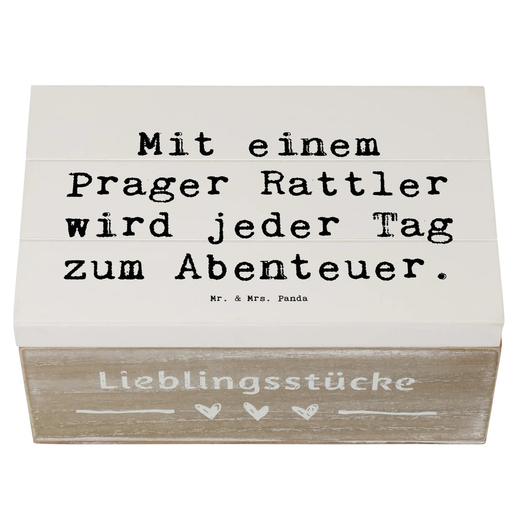 Holzkiste Spruch Prager Rattler Abenteuer Aufbewahrungsbox, Kiste, Truhe, Geschenkdose, Geschenkbox, Holzkiste, Dekokiste, Schatulle, XXL, Erinnerungsbox, Erinnerungskiste, Schatzkiste, Hund, Hunderasse, Rassehund, Hundebesitzer, Geschenk, Tierfreund, Schenken, Welpe