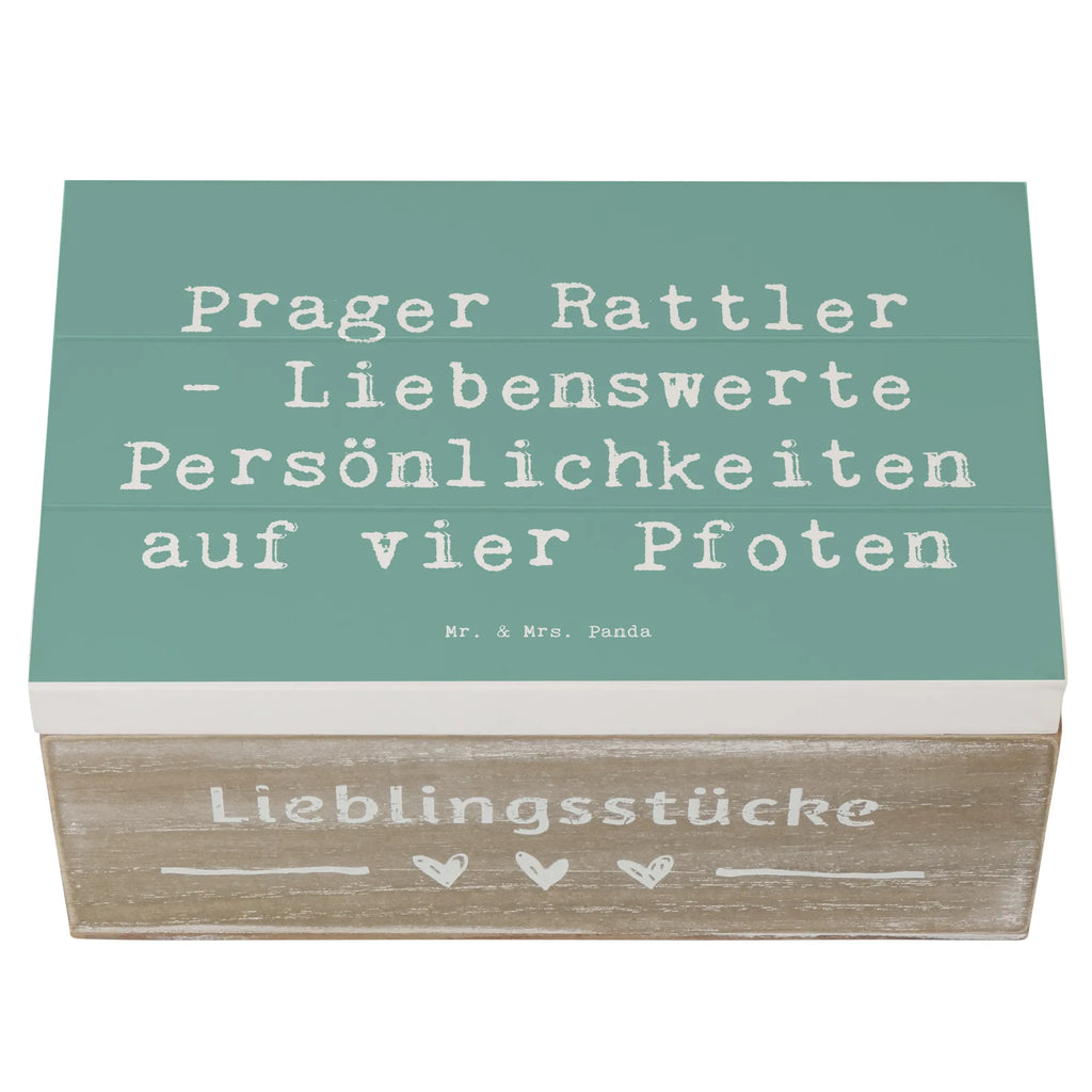 Wooden chest Saying Prager Rattler - Liebenswerte Persönlichkeiten auf vier Pfoten Schatzkiste, XXL, Kiste, Erinnerungsbox, Schatulle, Dekokiste, Erinnerungskiste, Geschenkbox, Aufbewahrungsbox, Holzkiste, Geschenkdose, Truhe, Hund, Hunderasse, Rassehund, Hundebesitzer, Geschenk, Tierfreund, Schenken, Welpe