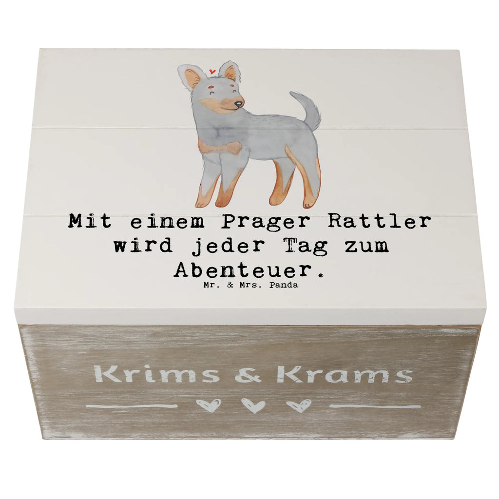 Holzkiste Prager Rattler Abenteuer Schatulle, Truhe, Geschenkdose, Aufbewahrungsbox, Dekokiste, XXL, Erinnerungsbox, Schatzkiste, Erinnerungskiste, Geschenkbox, Kiste, Holzkiste, Hund, Hunderasse, Rassehund, Hundebesitzer, Geschenk, Tierfreund, Schenken, Welpe