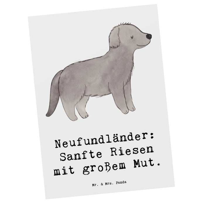 Postcard Neufundländer: Sanfte Riesen mit großem Mut.