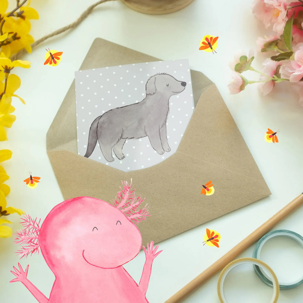 Greetings card Ein Neufundländer ist mehr als ein Hund, er ist Familie Klappkarte, Grußkarte, Geburtstagskarte, Ansichtskarten, Glückwunschkarte, Einladungskarte, Karte, Hochzeitskarte, Hund, Hunderasse, Rassehund, Hundebesitzer, Geschenk, Tierfreund, Schenken, Welpe