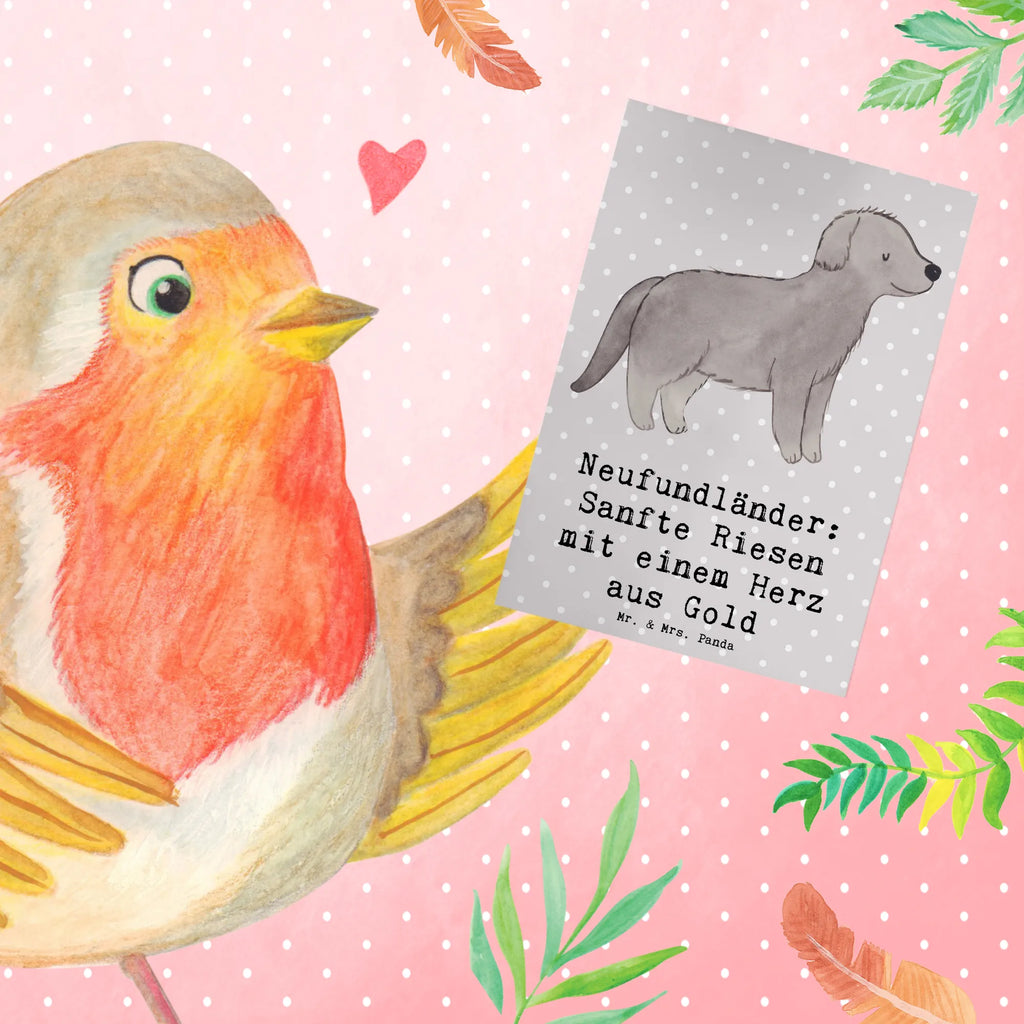 Greetings card Neufundländer: Sanfte Riesen mit einem Herz aus Gold Ansichtskarten, Einladungskarte, Klappkarte, Karte, Grußkarte, Hochzeitskarte, Glückwunschkarte, Geburtstagskarte, Hund, Hunderasse, Rassehund, Hundebesitzer, Geschenk, Tierfreund, Schenken, Welpe