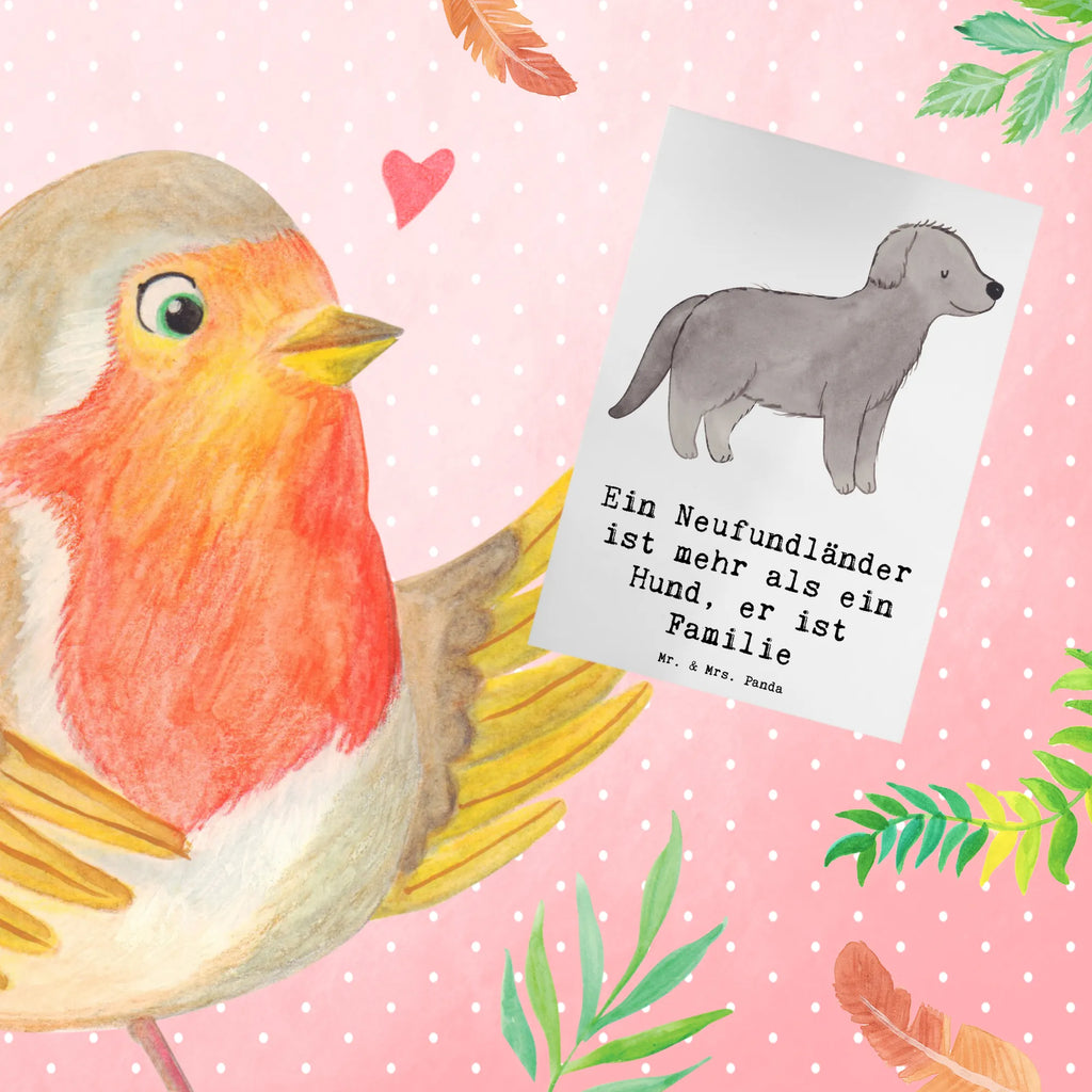 Greetings card Ein Neufundländer ist mehr als ein Hund, er ist Familie Klappkarte, Grußkarte, Geburtstagskarte, Ansichtskarten, Glückwunschkarte, Einladungskarte, Karte, Hochzeitskarte, Hund, Hunderasse, Rassehund, Hundebesitzer, Geschenk, Tierfreund, Schenken, Welpe