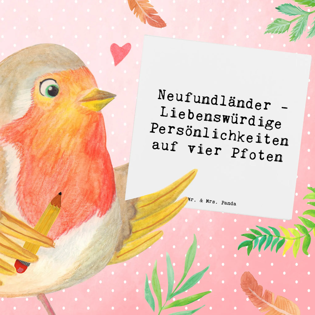 Deluxe Card Saying Neufundländer - Liebenswürdige Persönlichkeiten auf vier Pfoten Karte, Klappkarte, Hochzeitskarte, Hochwertige Grußkarte, Grußkarte, Einladungskarte, Hochwertige Klappkarte, Geburtstagskarte, Glückwunschkarte, Hund, Hunderasse, Rassehund, Hundebesitzer, Geschenk, Tierfreund, Schenken, Welpe