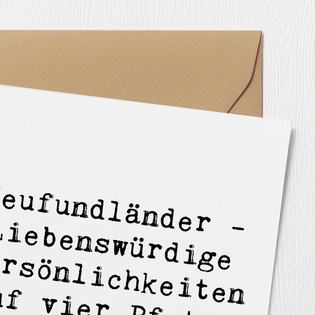 Deluxe Card Saying Neufundländer - Liebenswürdige Persönlichkeiten auf vier Pfoten Karte, Klappkarte, Hochzeitskarte, Hochwertige Grußkarte, Grußkarte, Einladungskarte, Hochwertige Klappkarte, Geburtstagskarte, Glückwunschkarte, Hund, Hunderasse, Rassehund, Hundebesitzer, Geschenk, Tierfreund, Schenken, Welpe