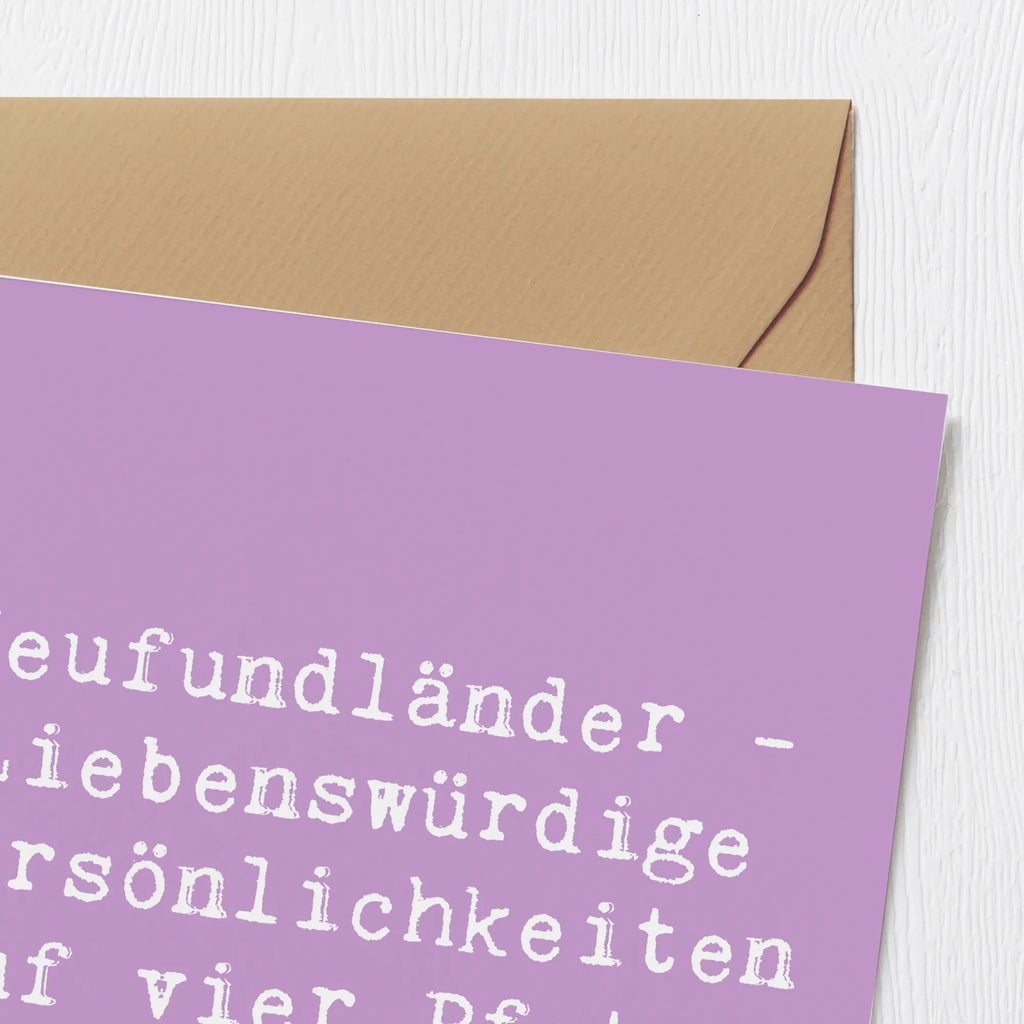Deluxe Card Saying Neufundländer - Liebenswürdige Persönlichkeiten auf vier Pfoten Karte, Klappkarte, Hochzeitskarte, Hochwertige Grußkarte, Grußkarte, Einladungskarte, Hochwertige Klappkarte, Geburtstagskarte, Glückwunschkarte, Hund, Hunderasse, Rassehund, Hundebesitzer, Geschenk, Tierfreund, Schenken, Welpe