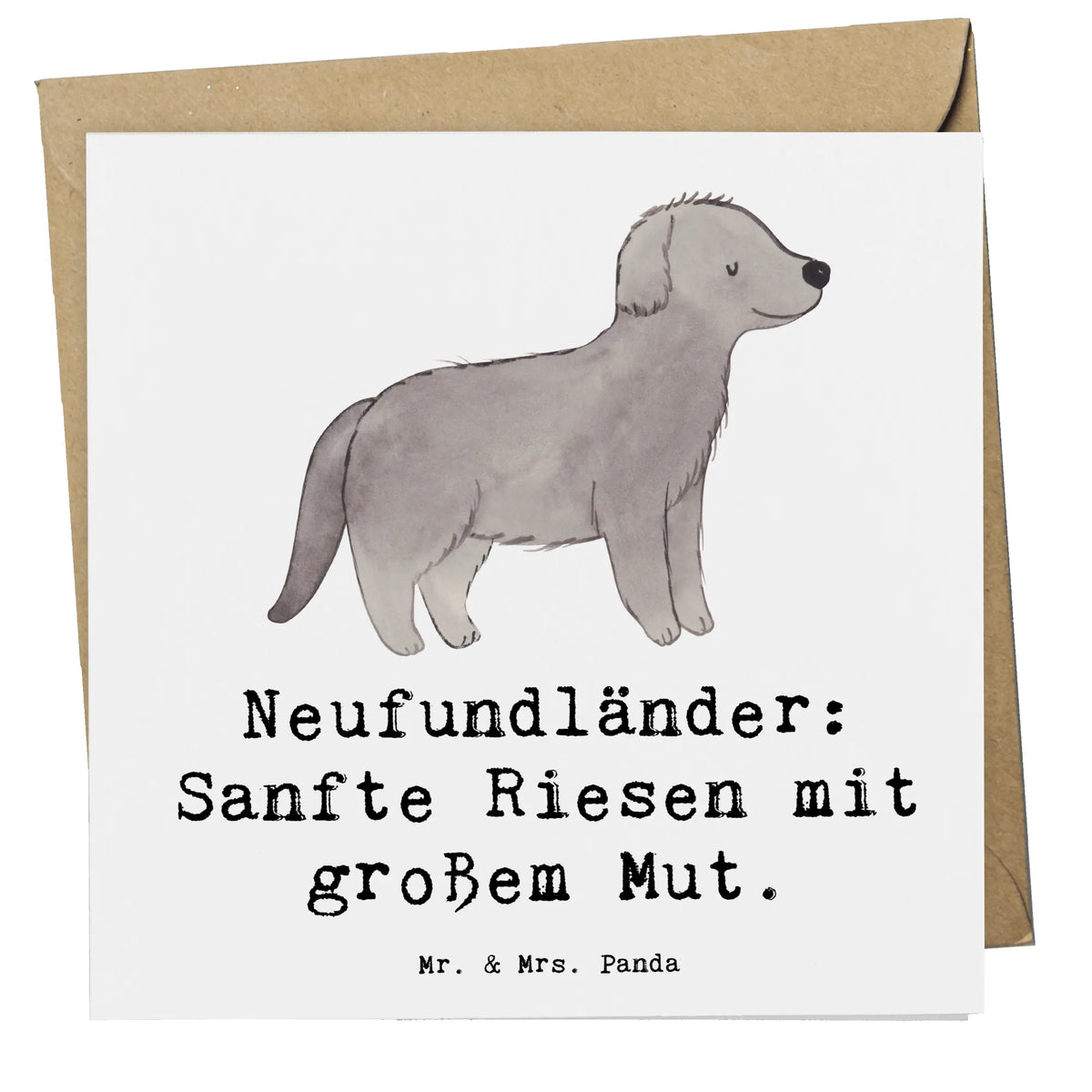 Deluxe Karte Neufundländer Liebe Klappkarte, Glückwunschkarte, doppelkarte, Grußkarte, anlasskarte, faltkarte, Geschenk, Schenken, Hund, Hunderasse, Rassehund, Hundebesitzer, Tierfreund, Welpe
