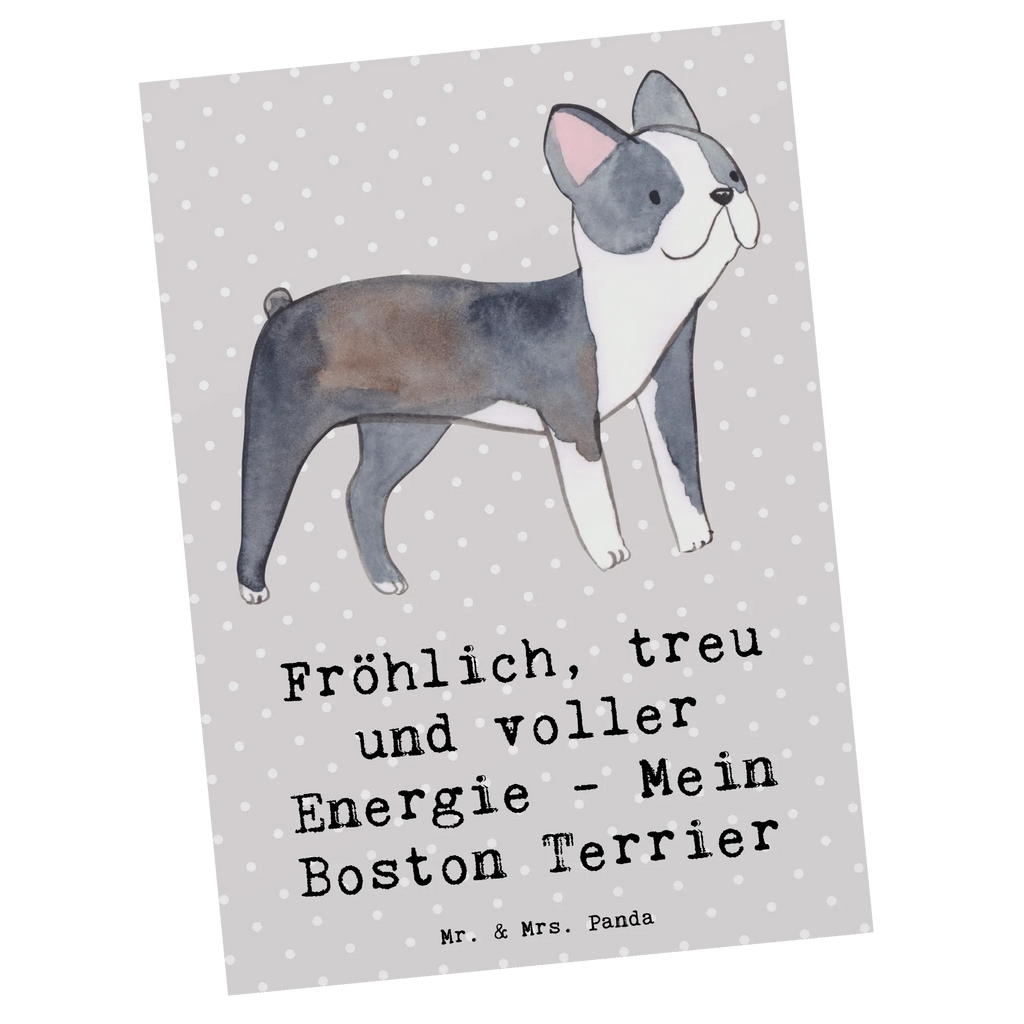 Postkarte Boston Terrier Freude Geschenkkarte, Postkarte, Karte, Ansichtskarten, Ansichtskarte, Einladungskarte, Geburtstagskarte, Dankeskarte, Einladungskarten Geburtstag, Einladung Geburtstag, Grußkarte, Einladung, Hund, Hunderasse, Rassehund, Hundebesitzer, Geschenk, Tierfreund, Schenken, Welpe
