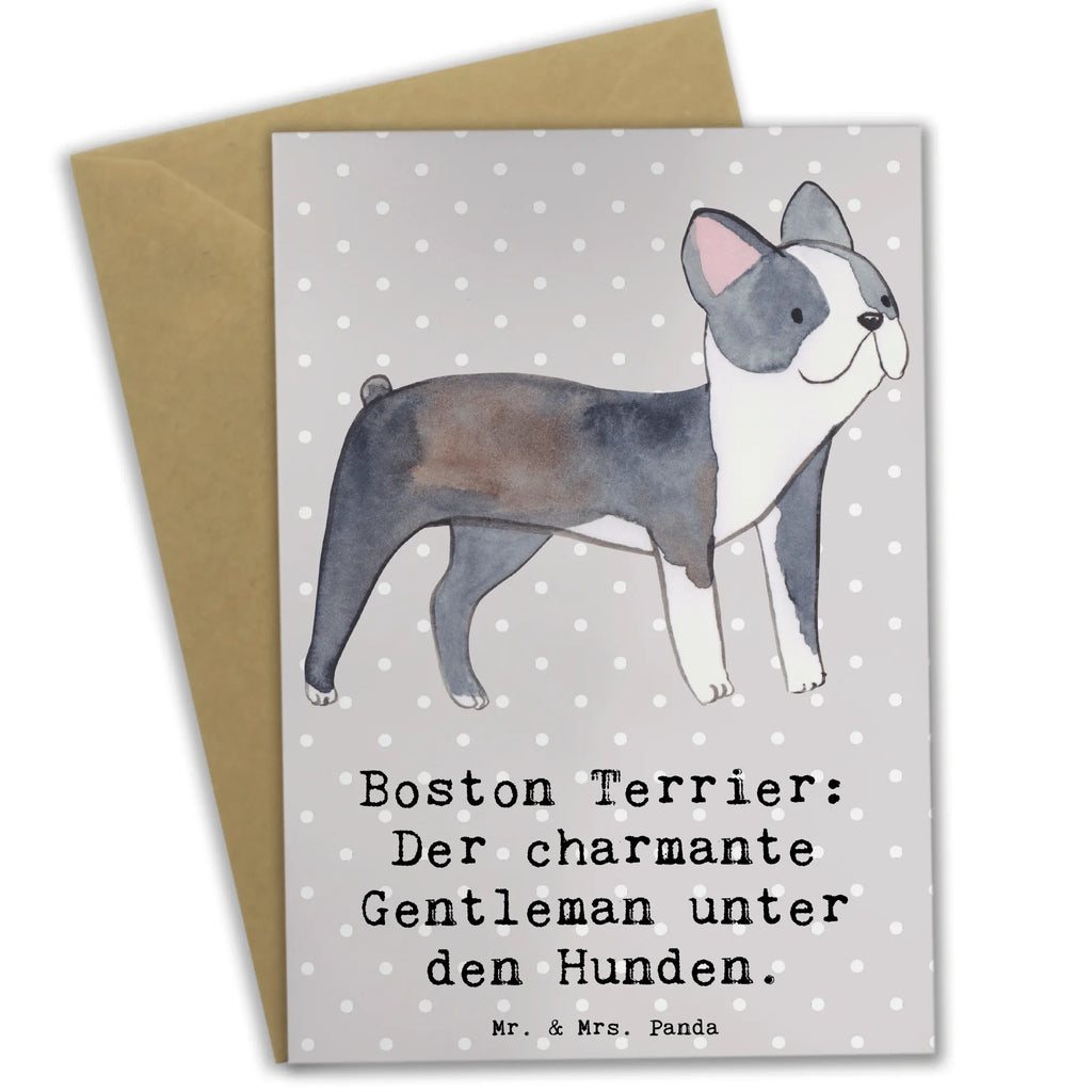 Grußkarte Boston Terrier Gentleman Ansichtskarten, Karte, Klappkarte, Einladungskarte, Grußkarte, Geburtstagskarte, Hochzeitskarte, Glückwunschkarte, Hund, Hunderasse, Rassehund, Hundebesitzer, Geschenk, Tierfreund, Schenken, Welpe