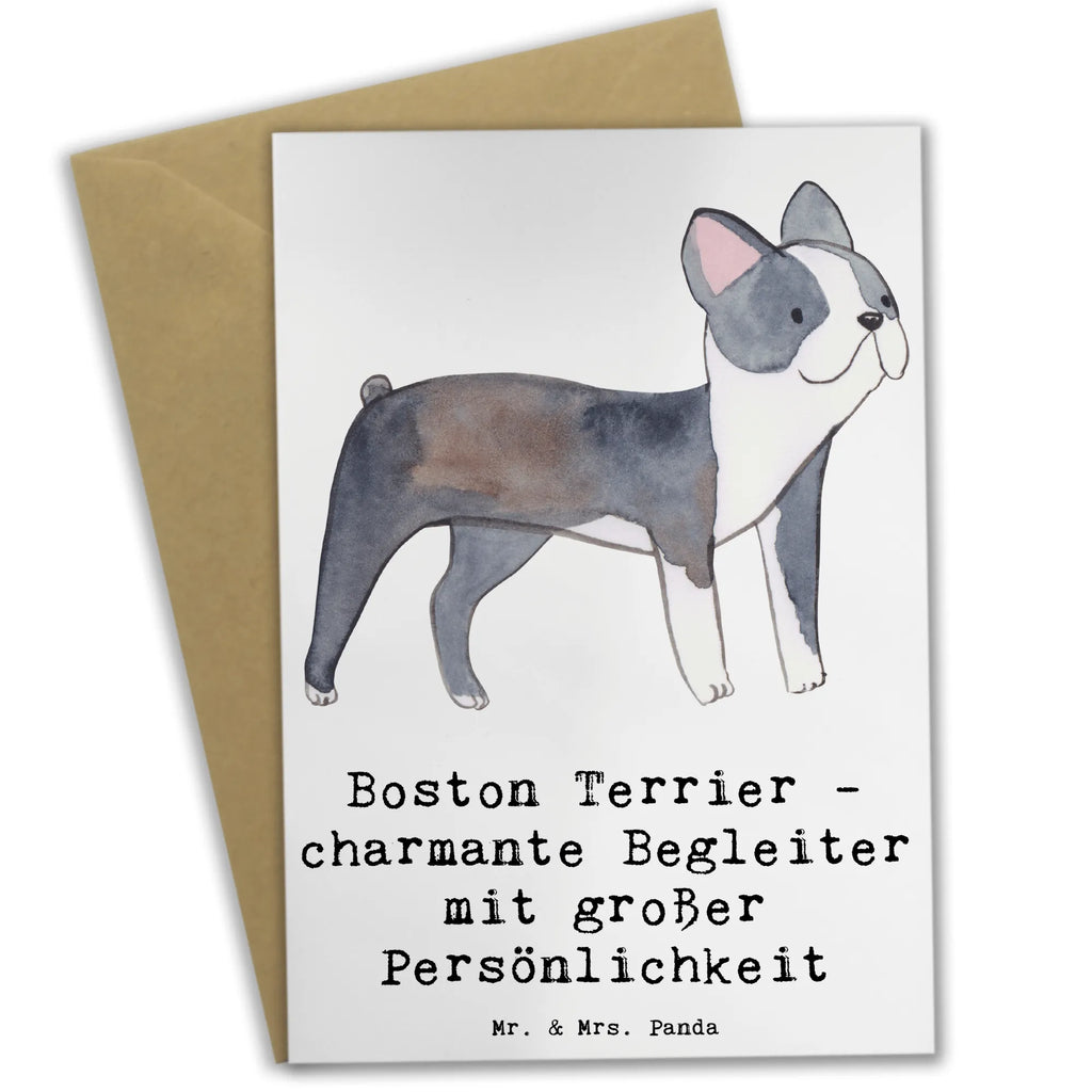 Greetings card Boston Terrier - charmante Begleiter mit großer Persönlichkeit Geburtstagskarte, Karte, Glückwunschkarte, Klappkarte, Hochzeitskarte, Grußkarte, Einladungskarte, Ansichtskarten, Hund, Hunderasse, Rassehund, Hundebesitzer, Geschenk, Tierfreund, Schenken, Welpe