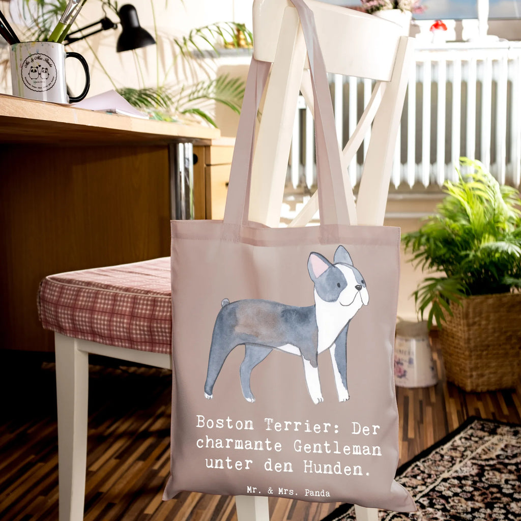 Tote bag Boston Terrier: Der charmante Gentleman unter den Hunden. Stofftasche, Beutel, Laptoptasche, Einkaufstasche, Einkaufstüte, Strandtasche, Umhängetasche, Beuteltasche, Shopper, Jutetasche, Jutebeutel, Badetasche, Stoffbeutel, Tasche, Tragetasche, Schultertasche, Hund, Hunderasse, Rassehund, Hundebesitzer, Geschenk, Tierfreund, Schenken, Welpe