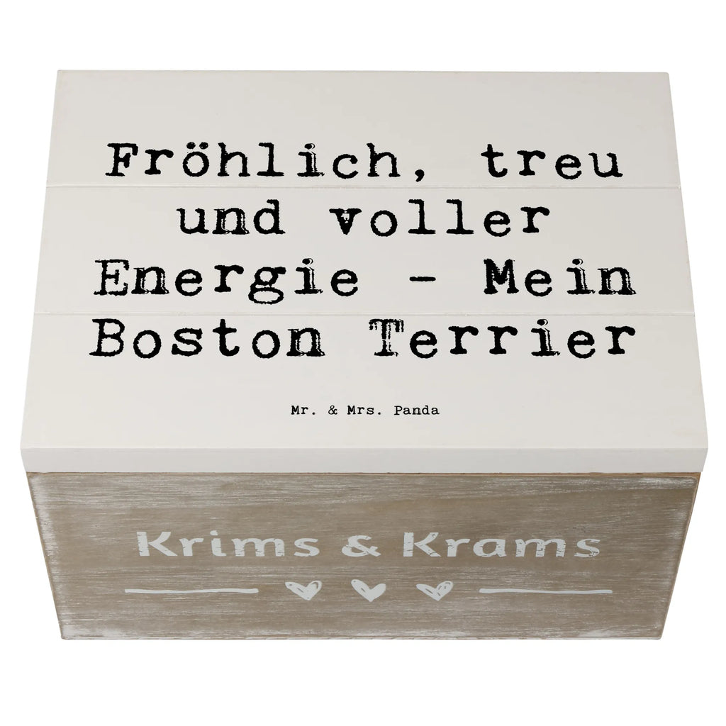 Holzkiste Spruch Boston Terrier Freude Geschenkbox, Schatzkiste, Kiste, Erinnerungsbox, Aufbewahrungsbox, XXL, Geschenkdose, Erinnerungskiste, Holzkiste, Truhe, Schatulle, Dekokiste, Hund, Hunderasse, Rassehund, Hundebesitzer, Geschenk, Tierfreund, Schenken, Welpe