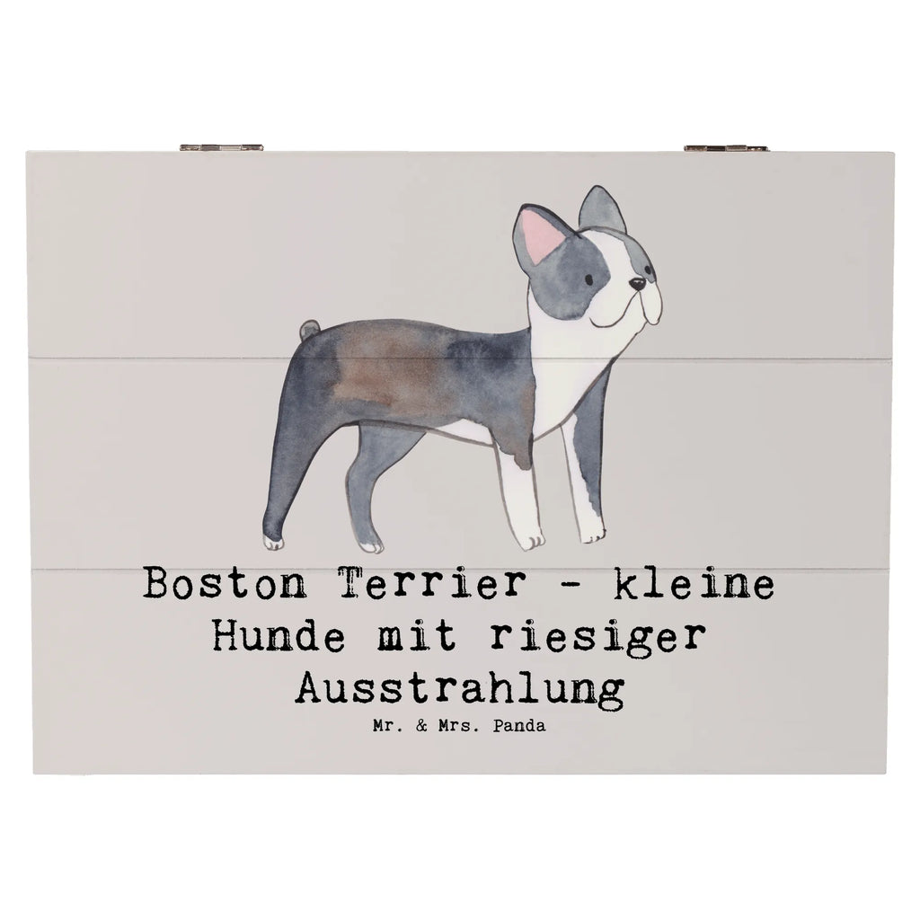 Holzkiste Boston Terrier Dekokiste, Truhe, Aufbewahrungsbox, XXL, Kiste, Schatzkiste, Geschenkdose, Schatulle, Geschenkbox, Erinnerungsbox, Holzkiste, Erinnerungskiste, Hund, Hunderasse, Rassehund, Hundebesitzer, Geschenk, Tierfreund, Schenken, Welpe