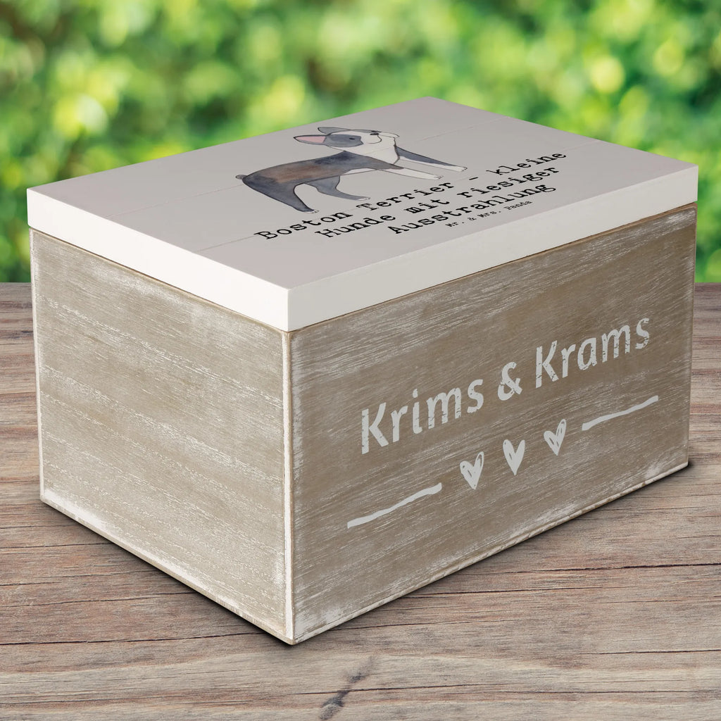 Holzkiste Boston Terrier Dekokiste, Truhe, Aufbewahrungsbox, XXL, Kiste, Schatzkiste, Geschenkdose, Schatulle, Geschenkbox, Erinnerungsbox, Holzkiste, Erinnerungskiste, Hund, Hunderasse, Rassehund, Hundebesitzer, Geschenk, Tierfreund, Schenken, Welpe